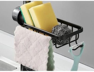 WiseGoods Premium Roestvrijstalen Douchezeepbakje Zonder Boren - Voor Staven 20-32MM - - Douche / Badkamer Accessoires - Zwart