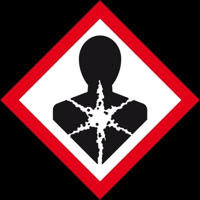 GHS08 gezondheidsgevaar bord - kunststof 250 x 250 mm