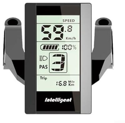 Allecto E-bike Display - LCD Scherm - Duurzaam - Zwart - Geschikt voor Bafang BBS01 BBS02 - 24V 36V 48V 60V