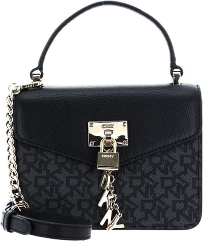 DKNY Handtas Schoudertas Elissa SM Top Handle Bag BK Logo - BK Zwart Veelkleurig