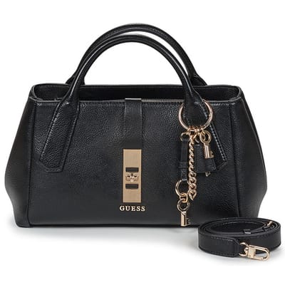 Guess Brooke High Society Satchel vrouw zwart in synthetisch materiaal met Charm en Logo