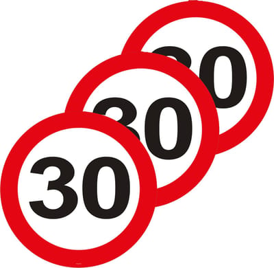 3x stuks tuin decoratieborden 30 jaar verjaardag - karton - 26 x 44 cm - feestartikelen/versiering - 30-jarige