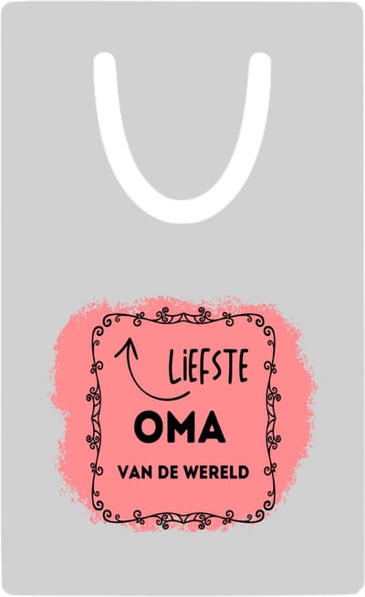 Hacebo® - liefste oma van de wereld metalen boekenlegger - Oma - de liefste oma - verjaardag - cadeautje voor oma - kado - geschenk Bladwijzer boekenleggers - 7.6 cm x 5cm