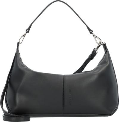 LIEBESKIND BERLIN Leren Schoudertas Paris Biker Hobo Bag Black Zwart