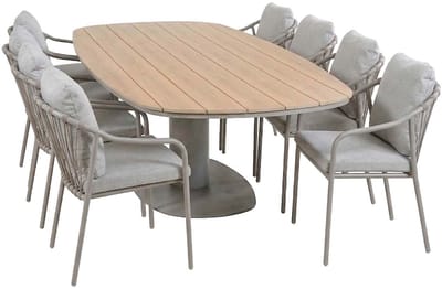 9-delige tuinset | 8 Parijs tuinstoelen | Tuintafel Tower 260cm