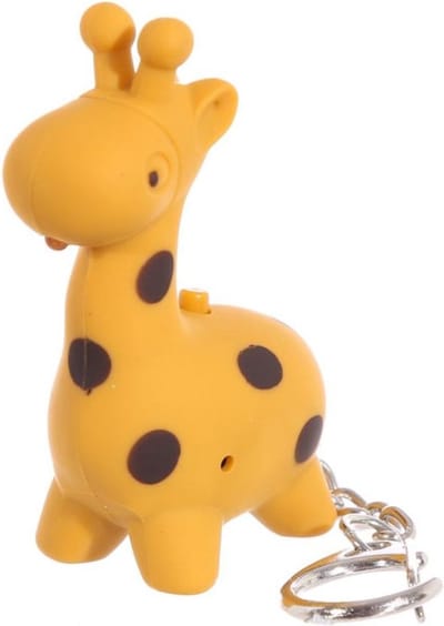 sleutelhanger Zoo Giraffe met led licht en geluid