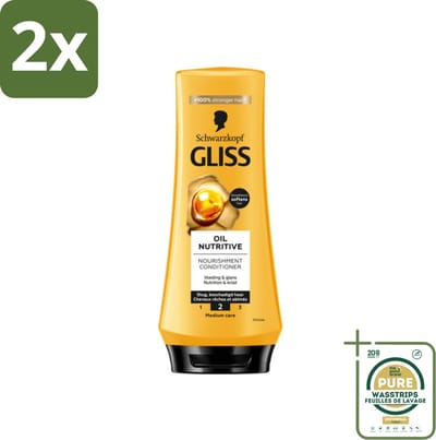 Gliss - Hair Repair - Conditioner Oil Nutritive voor Intensieve Voeding - 200 ml - Voordeelverpakking - 2 stuks - Droog haar - Beschadigd haar