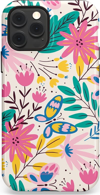 Casetastic Hoesje Geschikt voor Apple iPhone 12/12 Pro Magsafe - Stijlvolle Beschermende Duo-layer Case - Lente Leven