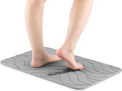 Hoog absorberende sneldrogende douchemat van diatomeeënaarde - Anti-slip badmat voor een veilige badkamer