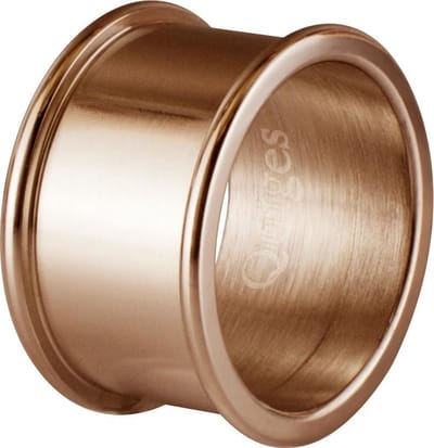 Quiges Stapelring Ring - Basisring  - Dames - RVS roségoudkleurig - Maat 18.5 - Hoogte 6mm
