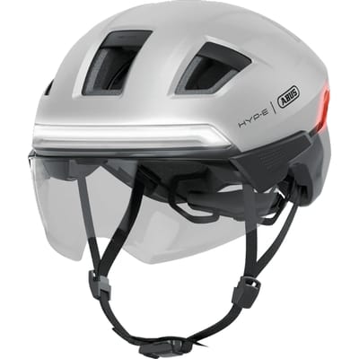 Fietshelm ABUS HYP-E ACE gleam silver M - 54-58 cm - zilver - Geschikt voor gebruik op speed pedelecs - elektrische fietsen - snorfietsen - NTA-8776 715 g