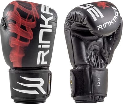 Rinkage Mysterium Bokshandschoenen - Zwart / Rood 12 oz