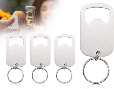 Set van 3 RVS Flessenopeners voor Bier, Sleutelhanger en Bar Accessoires, Perfecte Cadeaus voor Mannen en Feestjes