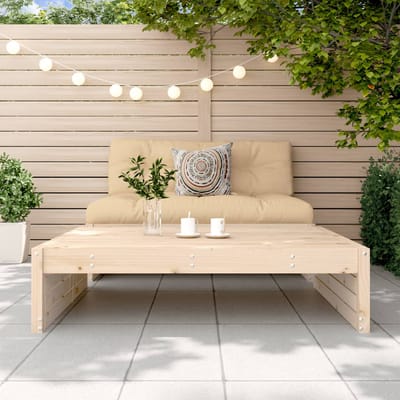 vidaXL - Tuinvoetenbank - 120x80 - cm - massief - grenenhout
