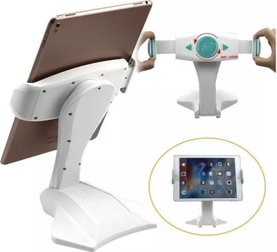 Tablethouder Bureau Universeel Tablet houder beugel verstelbare bureau of tafel stand - Desk Mount Tafelstandaard - wit