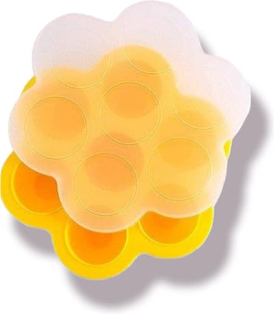 Bewaarbakjes babyvoeding - Babyvoedingsaccessoires - Baby bakjes met 7 vakjes Geel