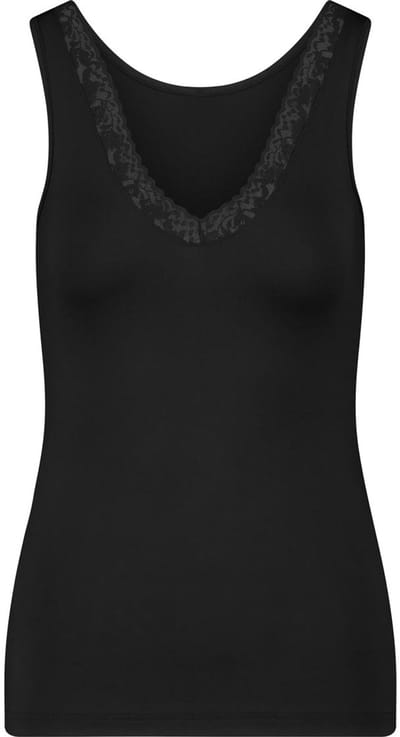 RJ Pure Color Bayonne Dames Singlet Lace Zwart S