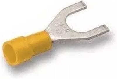 Cimco geïsoleerde vorkkabelschoen vertind 4-6mm² M4 - geel per 100 stuks (180160)