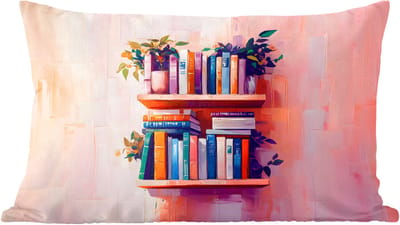 Sierkussens - Kussentjes Woonkamer - 60x40 cm - Planken - Boeken - Bladeren