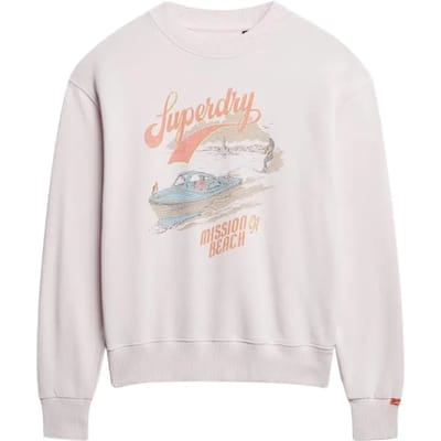Superdry - Ruim Souvenir sweatshirt met grafische print en ronde hals - Dames - Truien