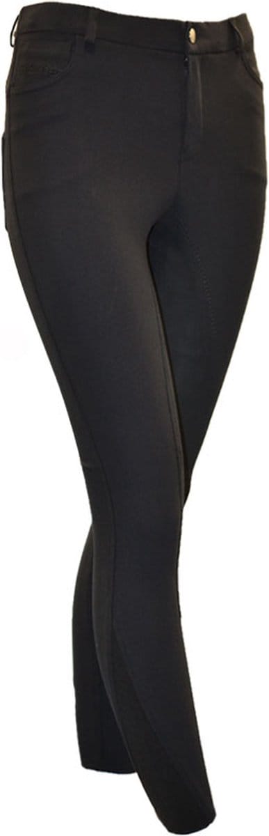 Montar Rijbroek Borduursel Full Kids Zwart/Blauw - 152
