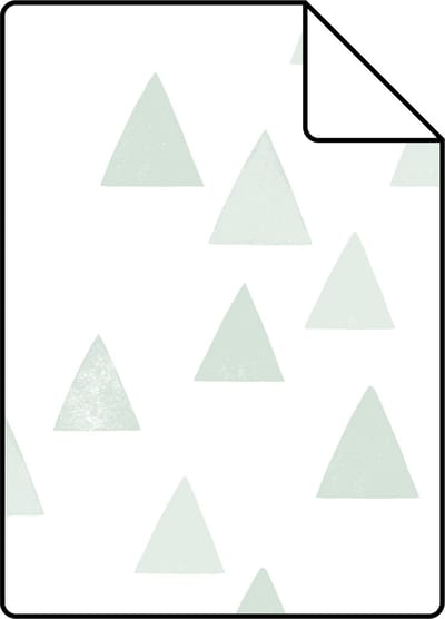 Proefstaal ESTAhome behang grafische driehoeken mintgroen - 26.5 x 21 cm - 139055-S