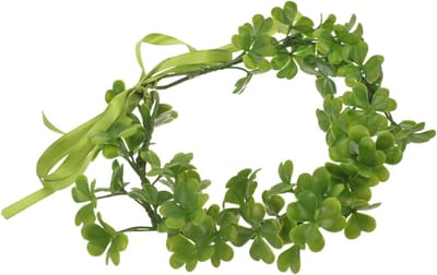 Klaver Krans Accessoires - Groene Kronen - Feest Versiering - Natuurlijk Levensecht - 4 Stuks - Groen