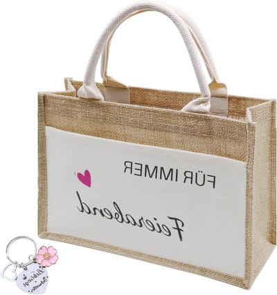 Duurzame jute shopper voor dames, ideaal voor boodschappen, strand en dagelijks gebruik