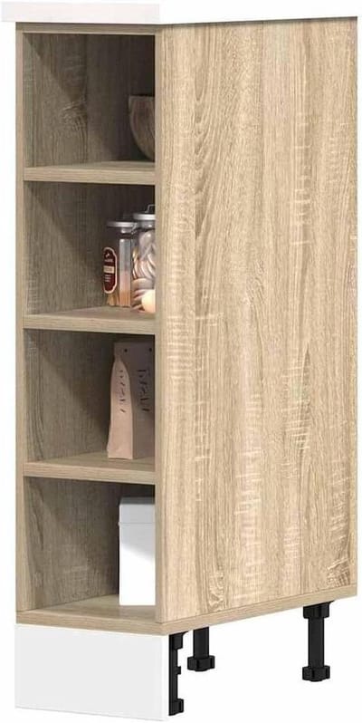 Keukenkast Onderkast - Opbergkast Keuken - Keuken Organiseren - Verstelbare Poten - 20x445x815 cm - Sonoma Eiken