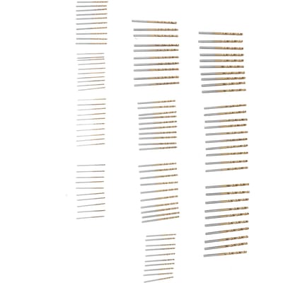 100 Stuks Spiraalboren Set Slijtvast Titanium Gecoate Spiraalboren Combinatie voor Hout Metaal