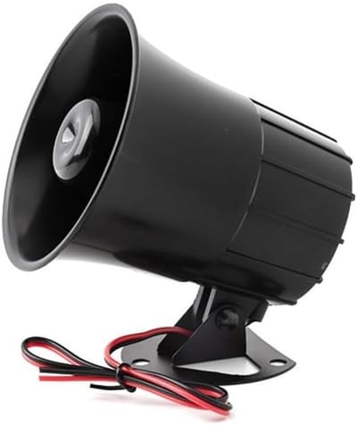 Elektrische Claxon - Sirene Alarm - Verkeerswaarschuwing - 3 Geluidsmodi - 120 DB - Zwart
