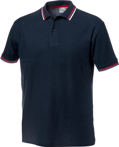 SIR SAFETY SALSA Korte mouw Werkpolo HEREN Blauw - 100% Katoen - 200 g/m² - Zacht Afgewerkt