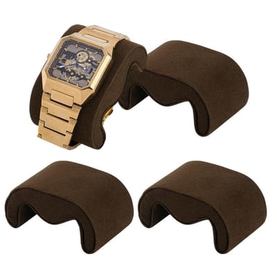 Dailygoods- Horlogekussen 4 Stuks - Fluwelen Armbandkussen - M-vormig Horlogedisplaykussen - 7,35 x 4,75 x 3,55 cm - Antislip - Bescherming tegen Krassen - Horlogedisplay
