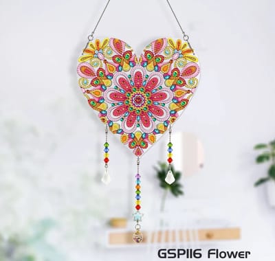 diamond painting raamdecoratie - Hart