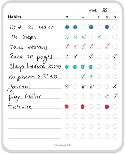 Sticky Habit Tracker - Week
