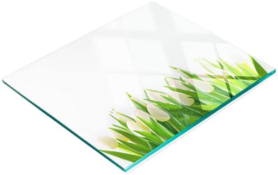 Keukenplank van gehard glas met decoratieve afbeelding van witte tulpen, 60x52 cm