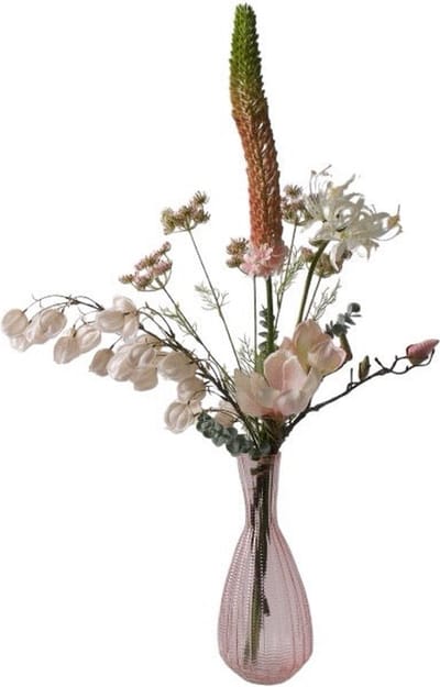 Plukboeket van Kunstbloemen zacht Roze