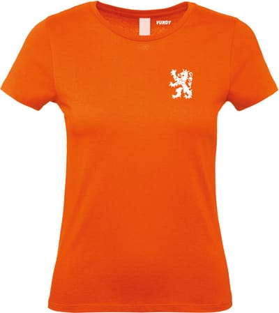 Dames t-shirt Holland Leeuw Klein Oranje | Koningsdag kleding | Oranje Shirt | Oranje Dames | maat XS