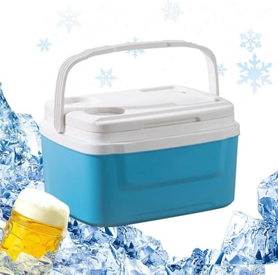 Koeltas Auto - Isolatiebox Drank - Outdoor Avontuur - Lekvrije Constructie - 8 Liter - Blauw