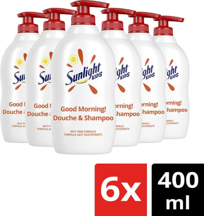 Sunlight Douchegel - Kids Red Good Morning - pH-Huidneutraal - Voordeelverpakking 6 stuks