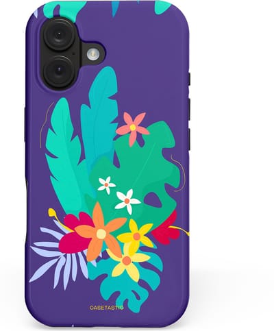 Casetastic hoesje geschikt voor Apple iPhone 16 - MagSafe - Dubbellaagse bescherming - Surfplant - Fashion Case - Donkerblauw