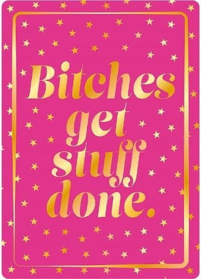 Plenty Gifts Wandbord Bitches 21 X 14,8 X 2 Cm Staal Roze