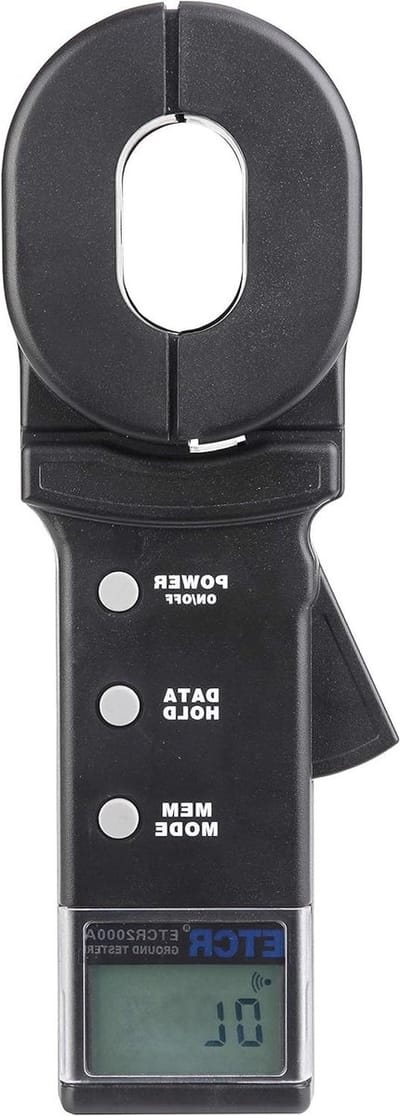 Aardweerstandstester Tang - Meter Lekstroom - Veilig Meten - Contactloze Meting - 0-200 Ohm - Grijs