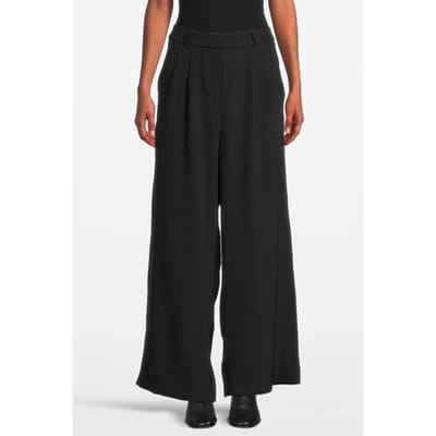 French Connection Sleek Tailored Wde Leg Trouser Black Size: 6 | Wide-Leg & Flared Pants Outlet | Dames | Zwart