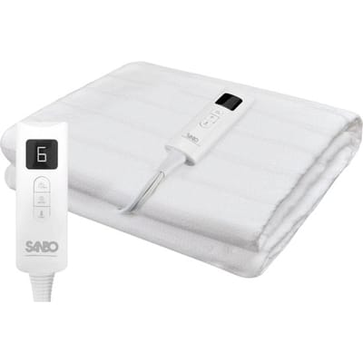 Sanbo Elektrische Deken - Wasmachinebestendig - Onderdeken - 150 x 80 cm - 7 Standen - Met Hoekelastieken - 1 Persoons