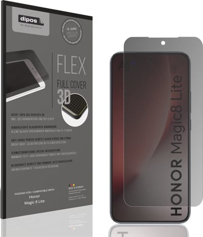dipos FLEX – Matte Privacy Screenprotector geschikt voor Honor Magic 8 Lite | Volledige Schermbescherming | Case-Friendly