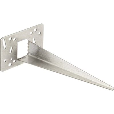 BOLD 19609 Grondpen voor stekkerdooszuil Zilver