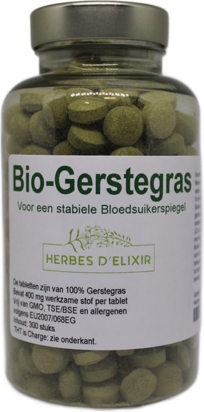 Herbes D'elixir Gerstegras - 300 tabletten - Vegan - Bio - 400 mg per tablet