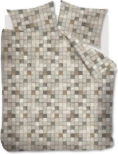 At Home Find - Flanel - Dekbedovertrek - Tweepersoons - 200x200/220 cm + 2 kussenslopen 60x70 cm - Natural