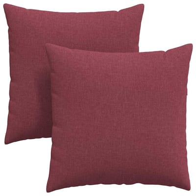 vidaXL - Zitkussens - 2 - st - Stof - Wijnrood - 60 - x - 60 - cm